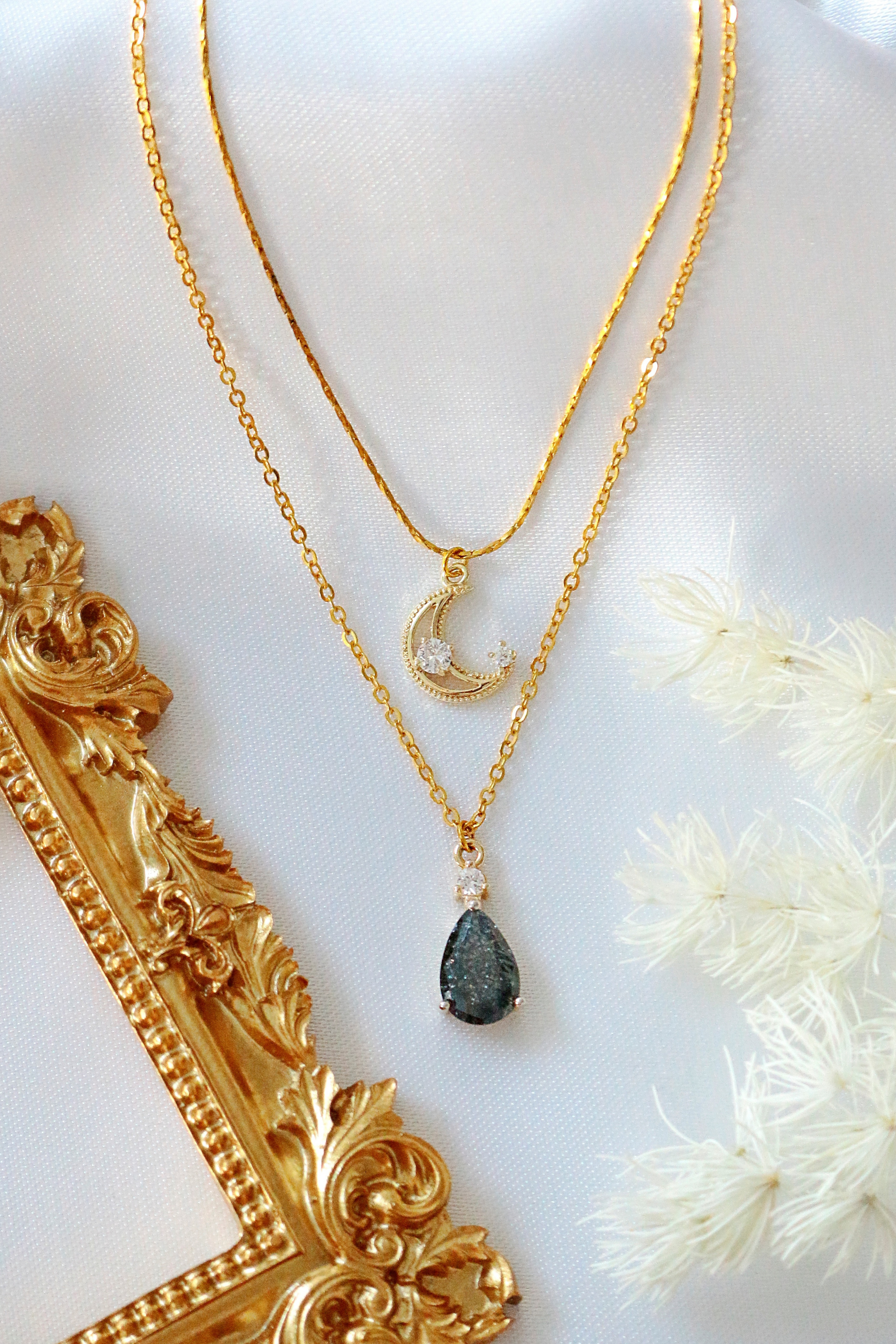 18K Moon Layered Necklace